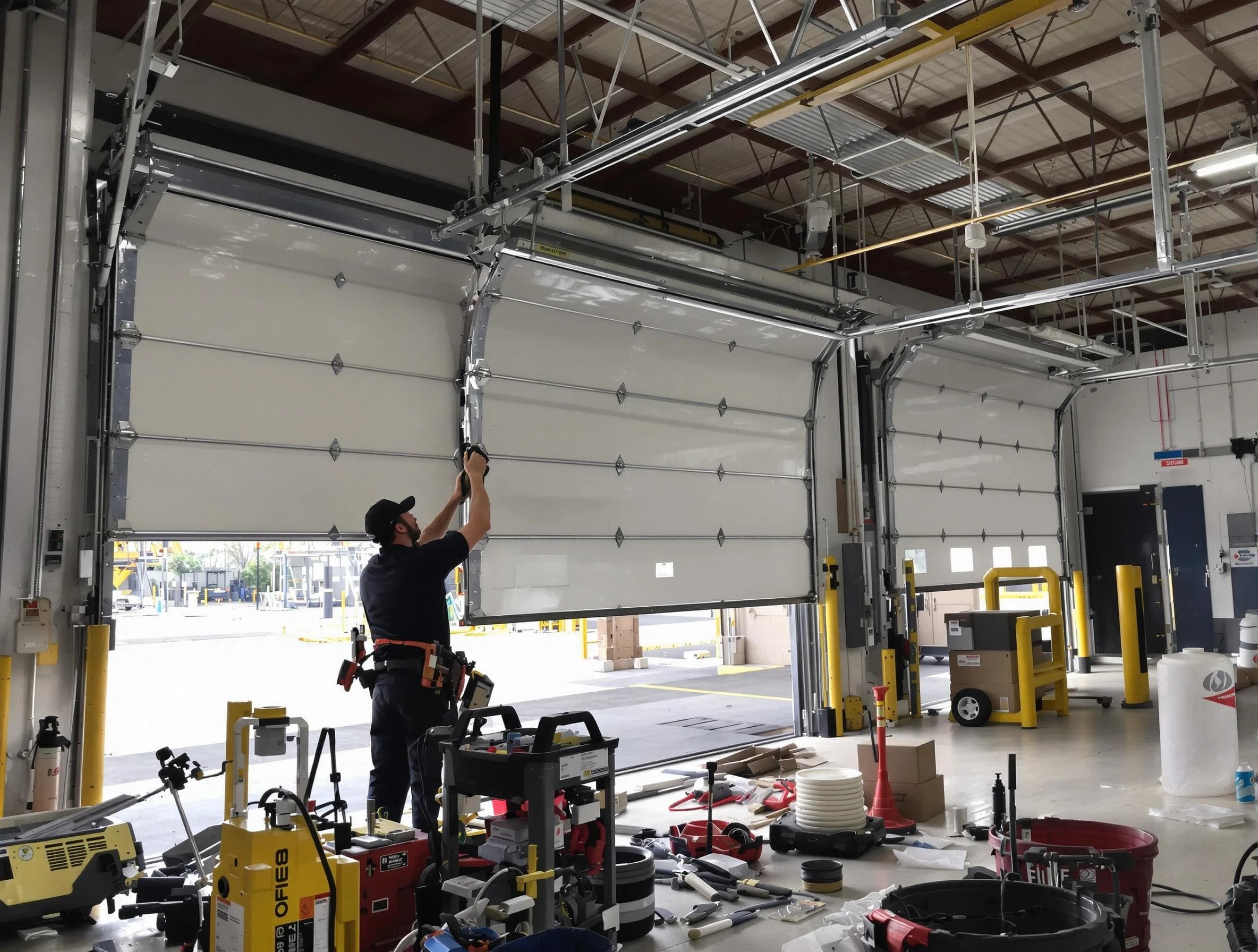 Sylacauga Garage Door Repair technician performing commercial garage door repair in Sylacauga