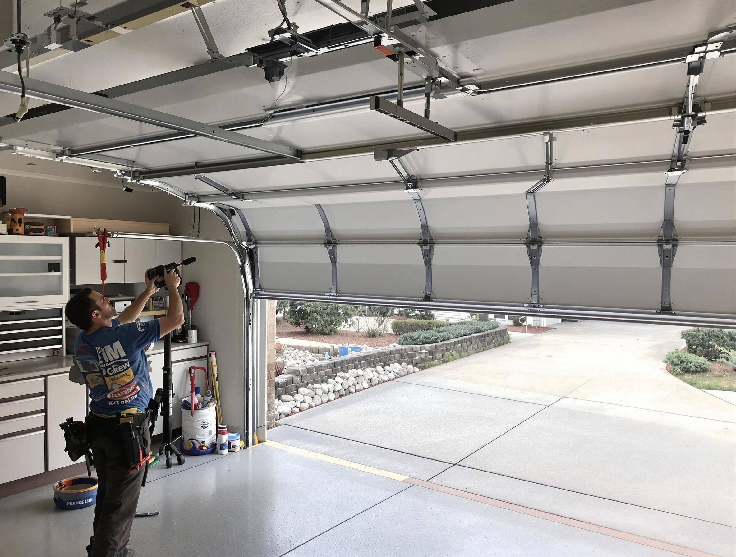 Garage door track repair service by Sylacauga Garage Door Repair in Sylacauga